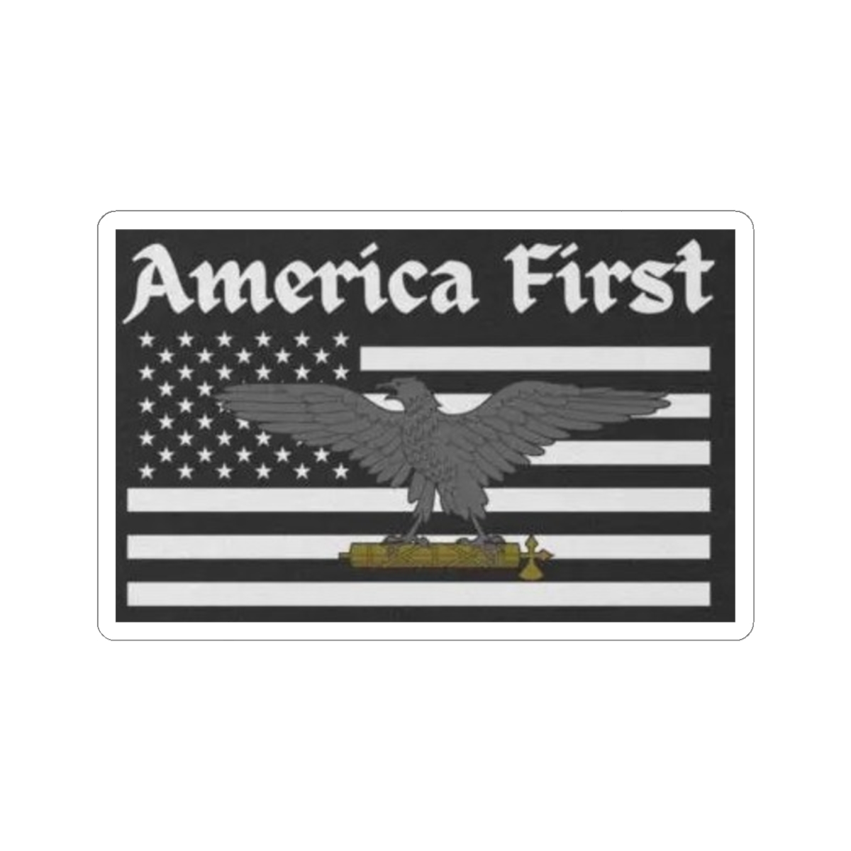 America First Flag Eagle Kiss-Cut Stickers - Nick Fuentes