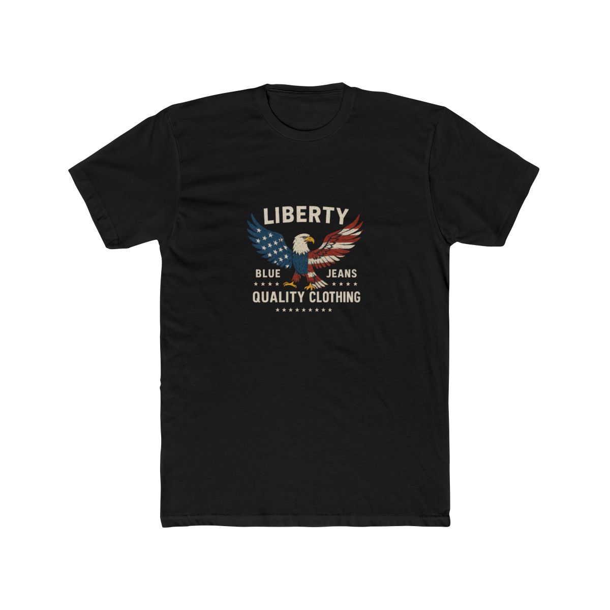 Blue Jeans Bald Eagle Patriotic T-Shirt - alternate angle 3, merchandise