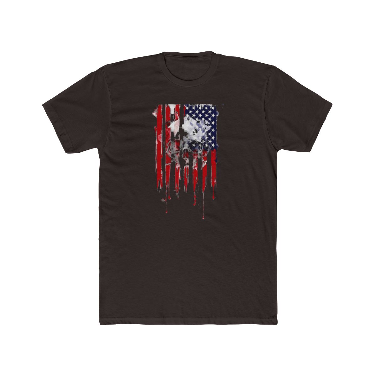 American Flag Skull Graphic T Shirt - Edgy Patriotic Statement