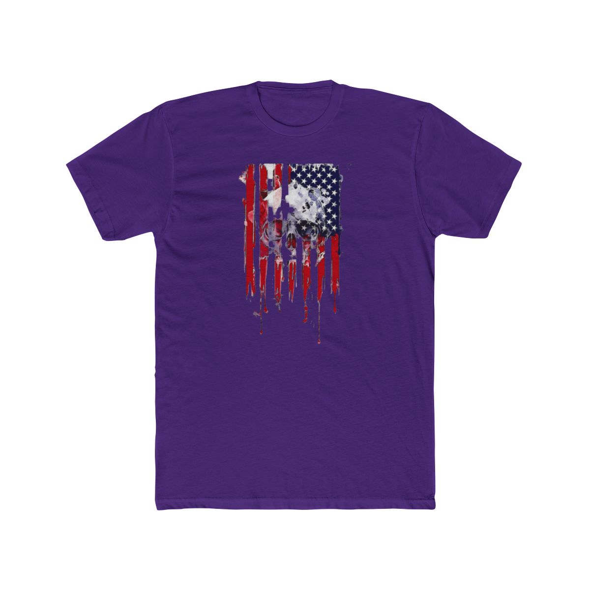 American Flag Skull Graphic T Shirt - Edgy Patriotic Statement - alternate angle 5, merchandise