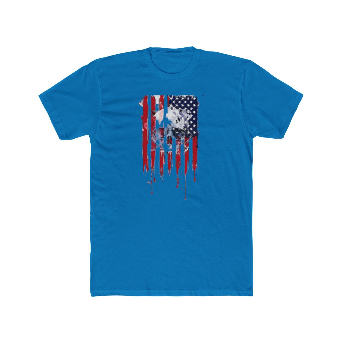 American Flag Skull Graphic T Shirt - Edgy Patriotic Statement - alternate angle 3, merchandise