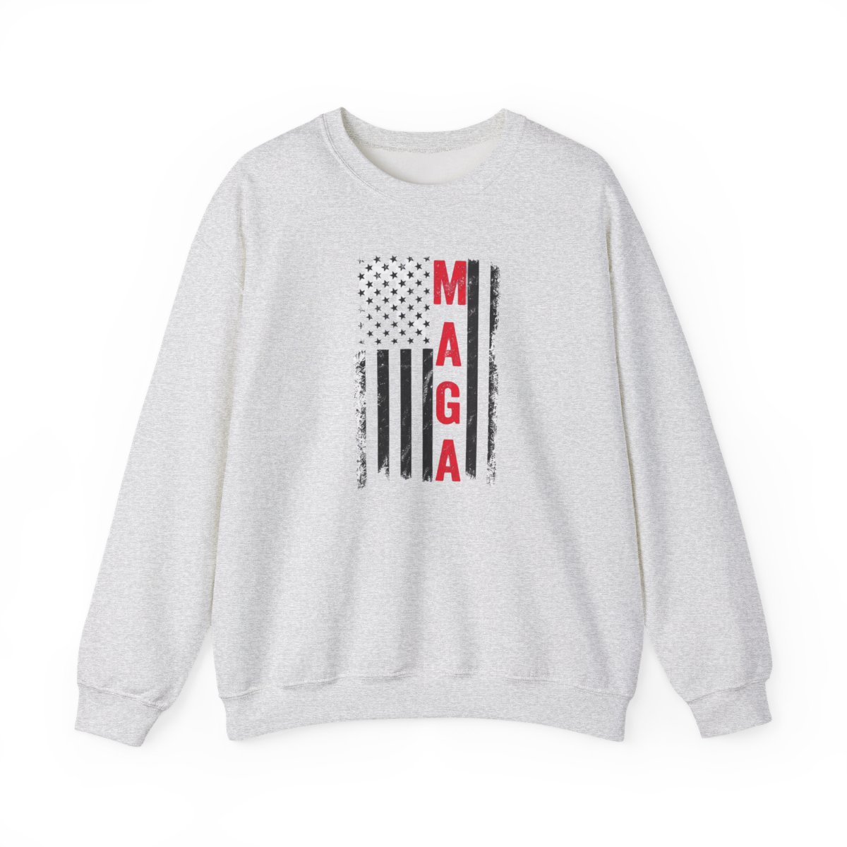 MAGA Distressed Flag Sweatshirt - alternate angle 2, merchandise