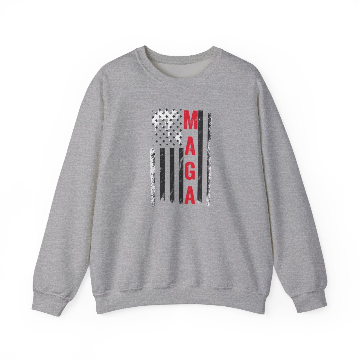 MAGA Distressed Flag Sweatshirt - alternate angle 5, merchandise