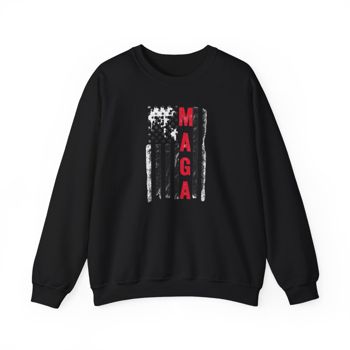 MAGA Distressed Flag Sweatshirt - alternate angle 3, merchandise