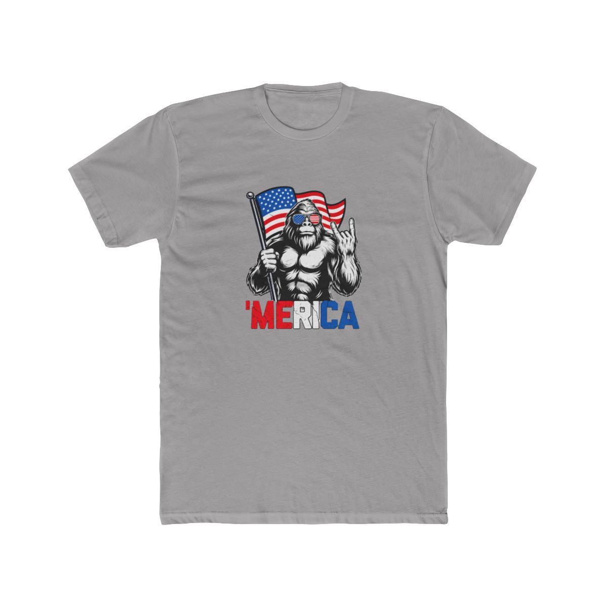 with a white illustration of a Bigfoot like creature wearing sunglasses with the T-Shirt - Official T-Shirts merchandise