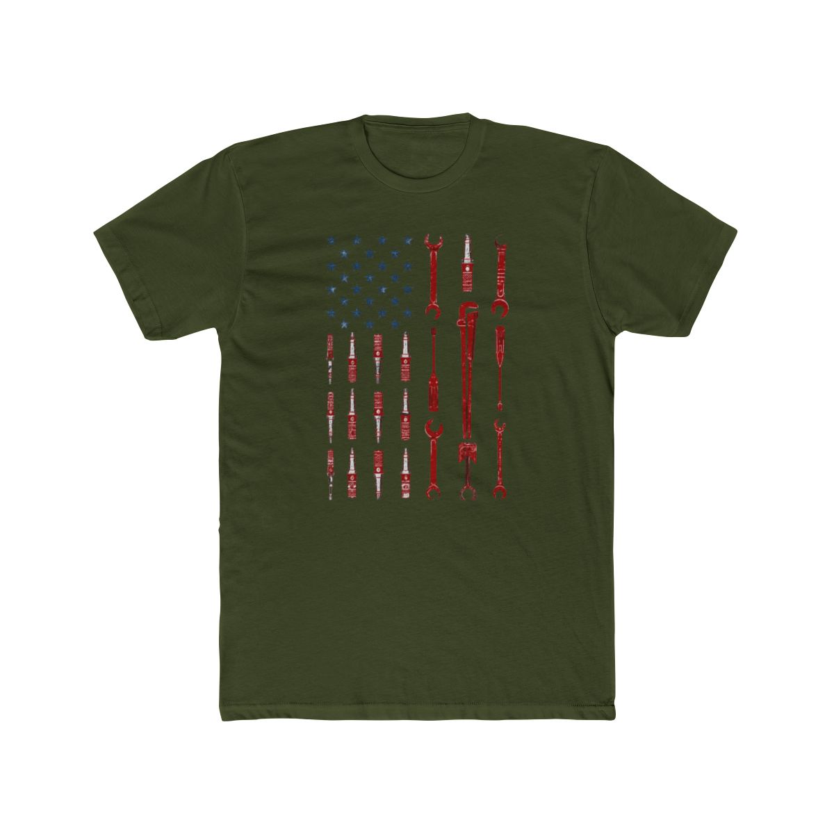The Official Mechanic USA Flag T Shirt - alternate angle 4, merchandise